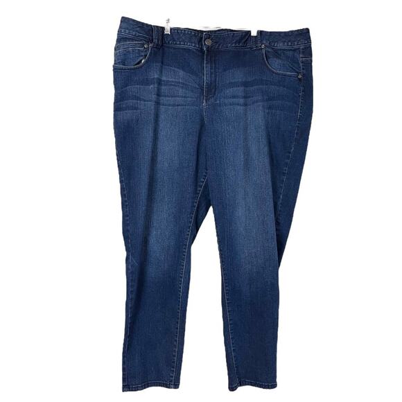 Lane Bryant Jeans Genius Fit High Rise Jegging Skinny Dark Wash Women’s Size 28 - Picture 1 of 6